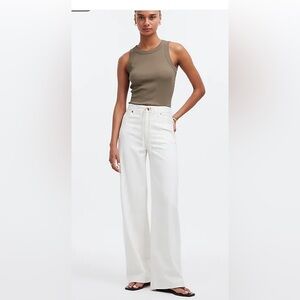 New Madewell Low Rise Wide Leg Jeans